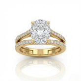 Yellow Gold Elara Oval Diamond Engagement Ring