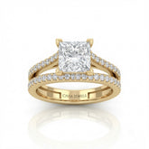 Yellow Gold Elara Princess Diamond Engagement Ring