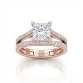 Rose Gold Elara Princess Diamond Engagement Ring