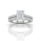 White Gold Valerisse Emerald Diamond Engagement Ring