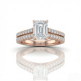 Rose Gold Valerisse Emerald Diamond Engagement Ring