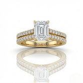 Yellow Gold Valerisse Emerald Diamond Engagement Ring