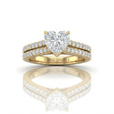 Yellow Gold Valerisse Heart Diamond Engagement Ring