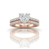 Rose Gold Valerisse Heart Diamond Engagement Ring