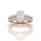 Rose Gold Valerisse Oval Diamond Engagement Ring