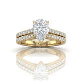 Yellow Gold Valerisse Pear Diamond Engagement Ring