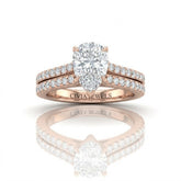 Rose Gold Valerisse Pear Diamond Engagement Ring