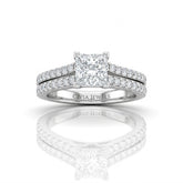 Silver Valerisse Princess Diamond Engagement Ring