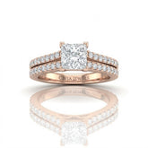Rose Gold Valerisse Princess Diamond Engagement Ring