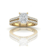 Yellow Gold Valerisse Radiant Diamond Engagement Ring