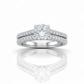 White Gold Valerisse Round Diamond Engagement Ring