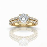 Yellow Gold Valerisse Round Diamond Engagement Ring