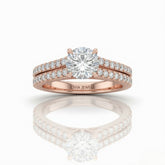 Rose Gold Valerisse Round Diamond Engagement Ring