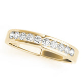 Yellow gold Channel-Set Round Diamond Eternity Band