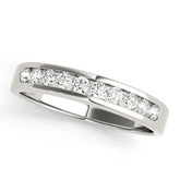 White gold Channel-Set Round Diamond Eternity Band