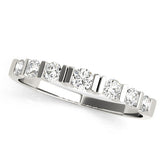 White gold Round Channel Set Diamond Half Eternity Band
