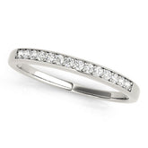 White gold Channel-Set Round Diamond Half Eternity Band