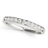 White gold Round Diamond Channel Set White Gold Band