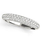 White gold Round Diamond Pave Set White Gold Eternity Band