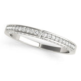 Silver Pavé Round Diamond Channel Set Eternity Band