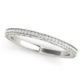 Platinum Round Cut Diamond Pavé Eternity Band with Channel Setting