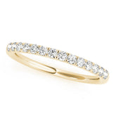 Yellow gold Round Diamond Pavé Eternity Band with Shared Prong Setting