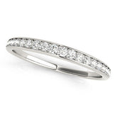 White gold Pavé Round Diamond Eternity Band with Channel Setting