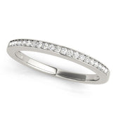 Platinum Round Diamond Half Eternity Pavé Band
