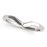 Platinum Curved Plain Band