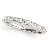 White gold Round Cut Diamond Channel Set Eternity Band