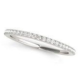 Silver Round Diamond Pavé Eternity Band with Micro-Prong Setting
