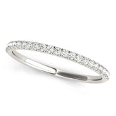 Silver Round Cut Diamond Pavé Eternity Band with Micro Prong Setting