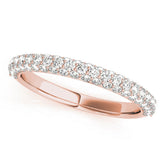 Rose gold Round Diamond Pave Eternity Band with Shared Prong Setting