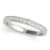 White gold Channel Set Princess Cut Diamond Eternity Band