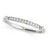 Platinum Pavé Round Diamond Bar Station Ring with Channel Setting