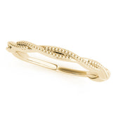 Yellow gold Milgrain Twist Beaded Band