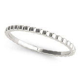 Silver Bezel Set Round Stone Eternity Band