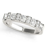 Platinum Channel Set Round Diamond White Gold Band