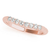 Rose gold Round Diamond Half Eternity Milgrain Pave Band