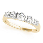 Yellow gold Round Brilliant Channel Set Diamond Band