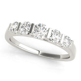 White gold Round Brilliant Channel Set Diamond Band