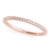 Rose gold Round Cut Diamond Pavé Set Eternity Band