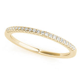 Yellow gold Round Cut Diamond Pavé Set Eternity Band
