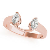 Rose gold Open Band Marquise Diamond Tension Setting