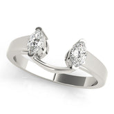 Platinum Open Band Marquise Diamond Tension Setting