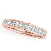 Rose gold Princess Cut Diamond Channel Set Eternity Band