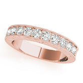 Rose gold Round Cut Channel Set Diamond Eternity Band