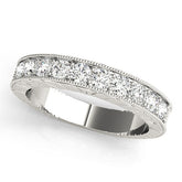 White gold Round Cut Channel Set Diamond Eternity Band