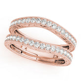 Rose gold Round Diamond Milgrain Pave Eternity Band with Channel Setting