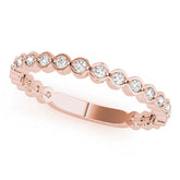 Rose gold Diamond Bezel Set Round Eternity Band